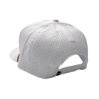 Collegiate Patch Perforated Rope Hat - Maroon/Light Gray