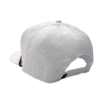 Collegiate Patch Perforated Rope Hat - White/Blue
