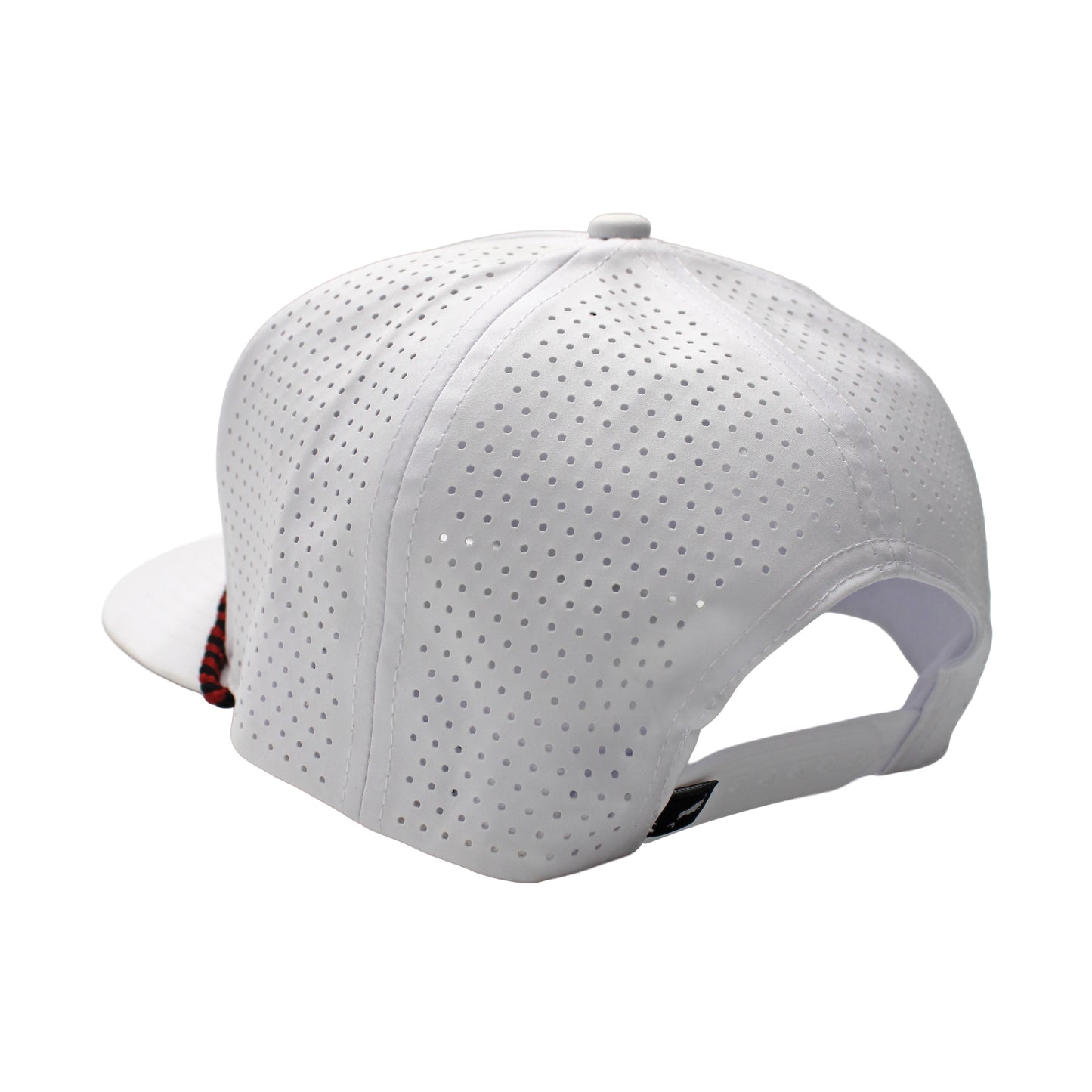 Collegiate Patch Perforated Rope Hat - Red/Black