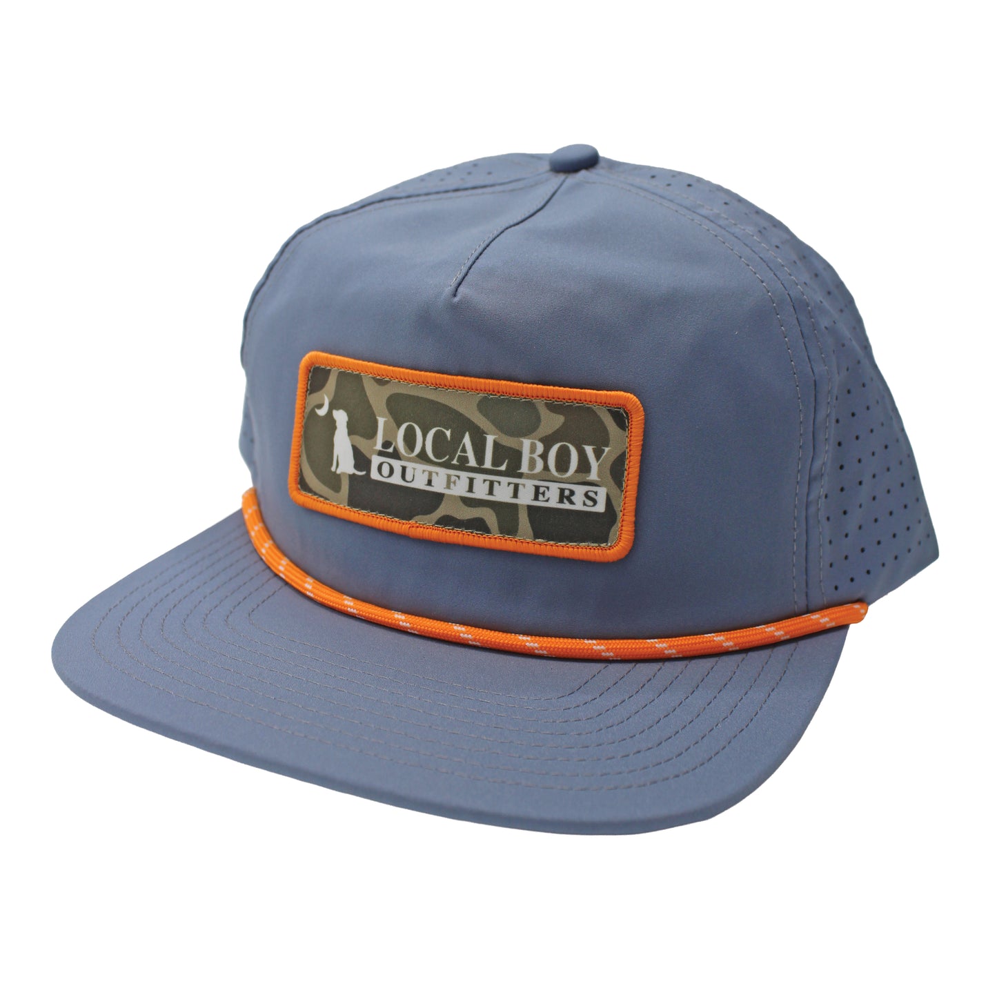 Brush Logo Patch Low Profile Perforated Rope Hat - Light Slate