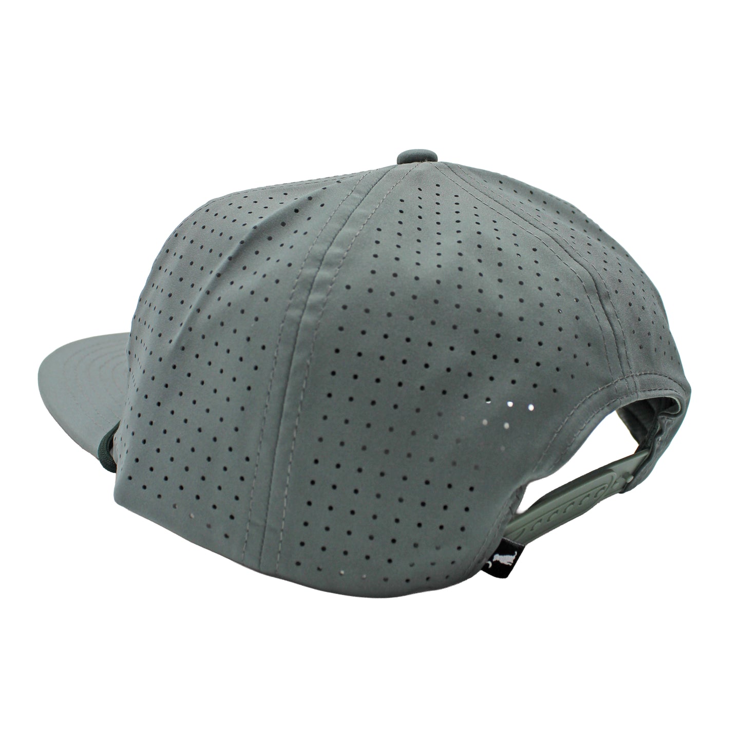 Red Fin Patch Low Profile Perforated Rope Hat - Warm Gray