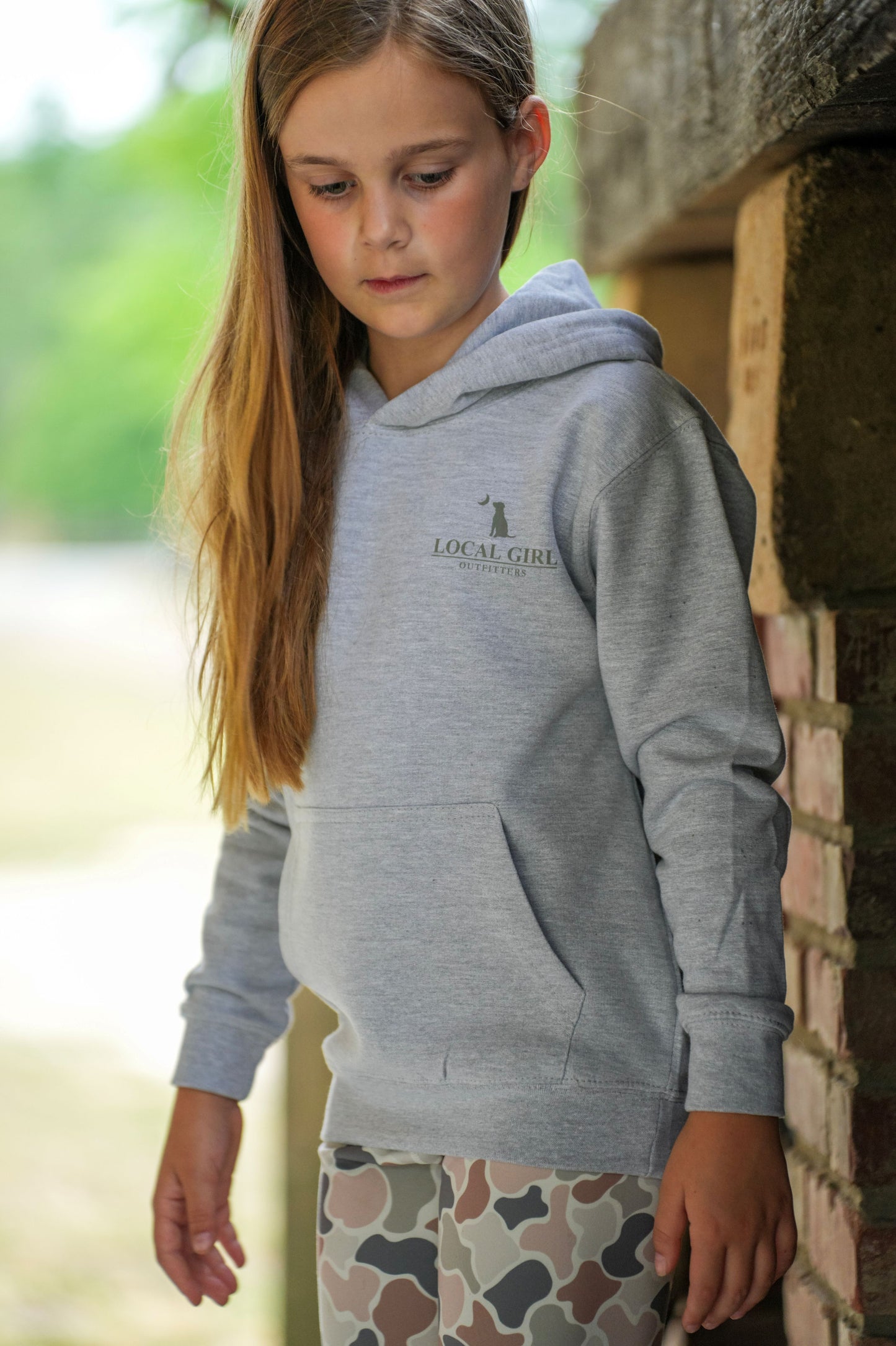 Youth Local Girl Brushwood Hoodie Southern Moments - Heather Gray