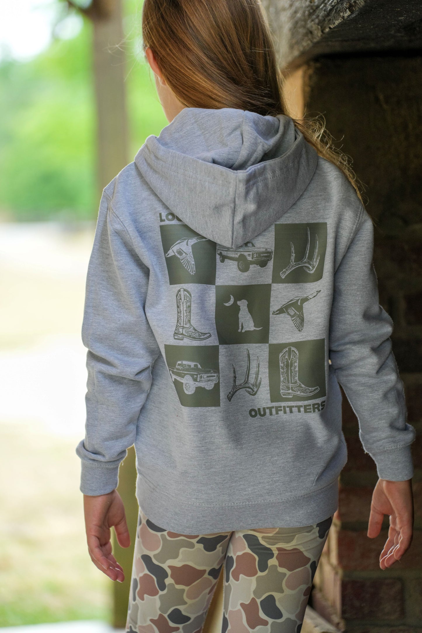 Youth Local Girl Brushwood Hoodie Southern Moments - Heather Gray