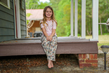Youth Local Girl Pajama Pants - Forest Camo Flora