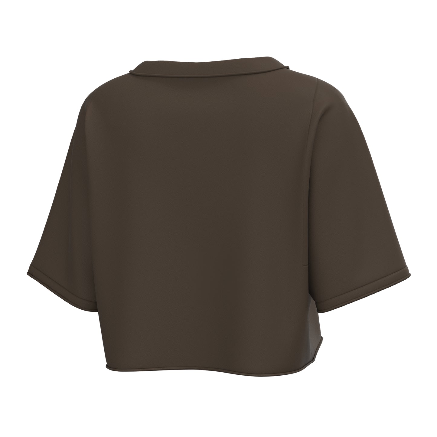 Local Girl Boxy Crop T-Shirt - Espresso