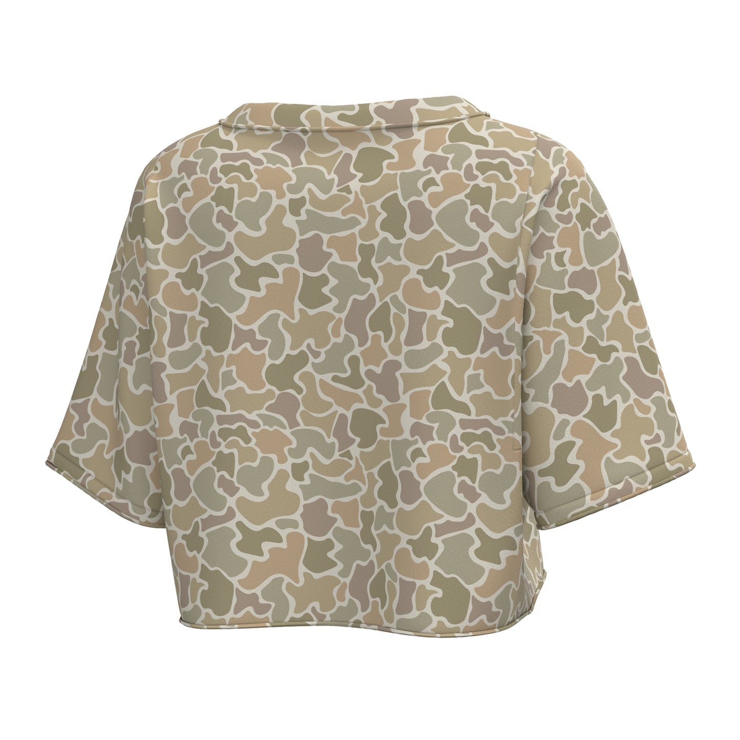 Local Girl Boxy Crop T-Shirt - Forest Camo Desert