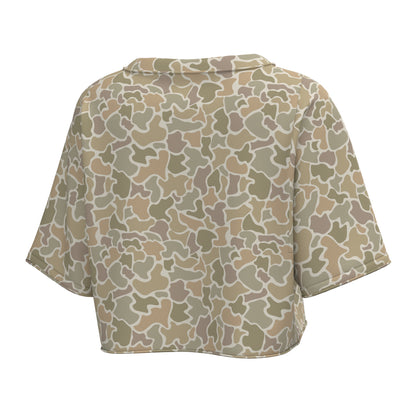 Local Girl Youth Boxy Crop T-Shirt - Forest Camo Desert