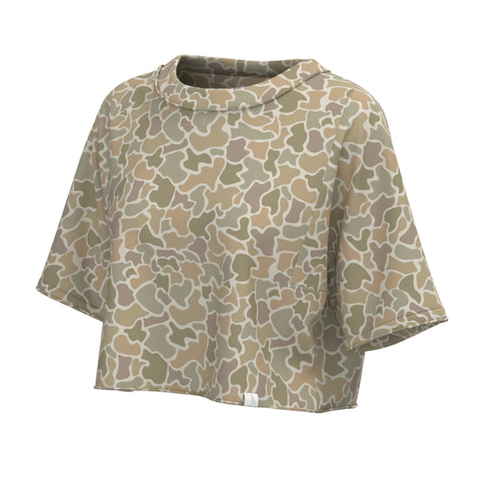 Local Girl Youth Boxy Crop T-Shirt - Forest Camo Desert