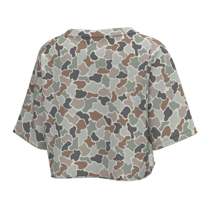 Local Girl Boxy Crop T-Shirt - Forest Camo Flora