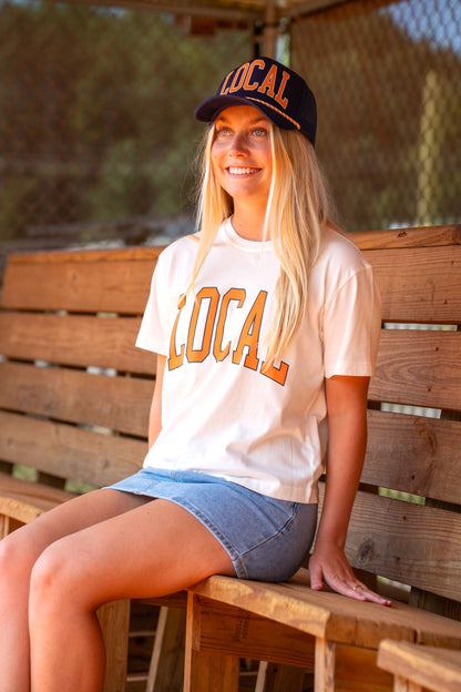 Local Girl Classic Collegiate Local T-Shirt - Orange/Navy
