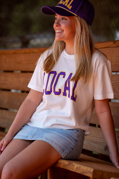 Local Girl Classic Collegiate Local T-Shirt - Purple/Yellow