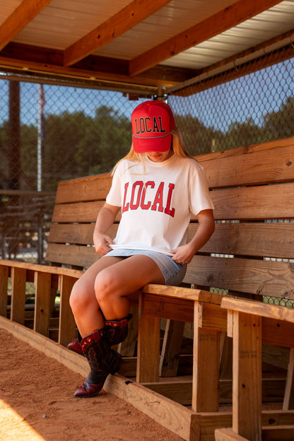 Local Girl Classic Collegiate Local T-Shirt - Red/Black