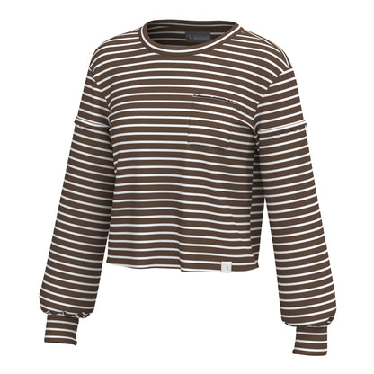 Local Girl Revive Crew - Espresso Stripe