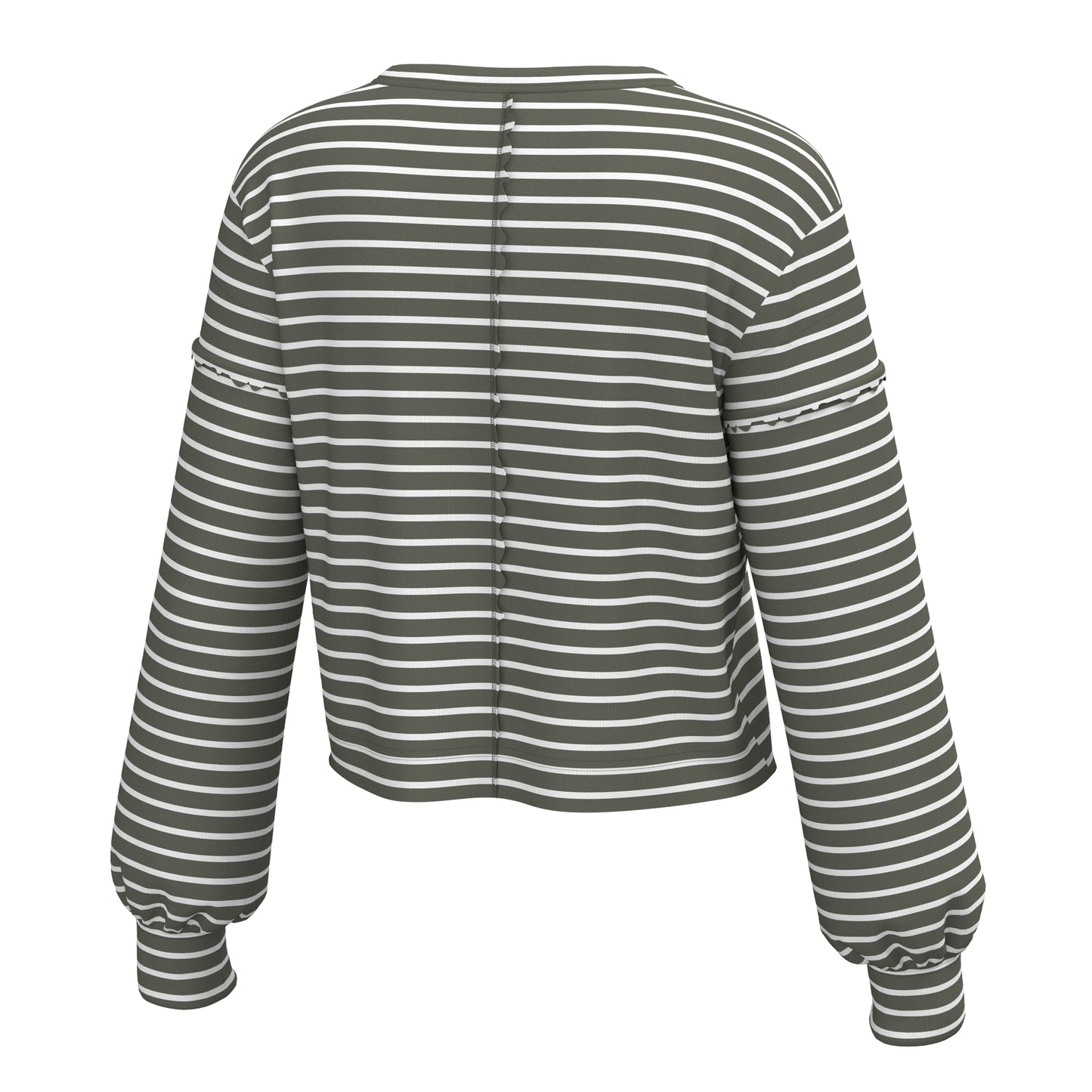 Local Girl Revive Crew - Olive Stripe