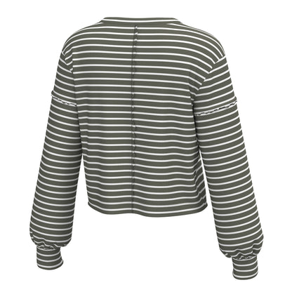 Local Girl Revive Crew - Olive Stripe