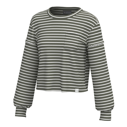 Local Girl Revive Crew - Olive Stripe