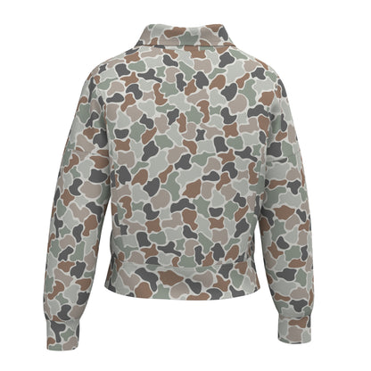 Local Girl Velvet Fleece Quarter-Zip - Forest Camo Flora