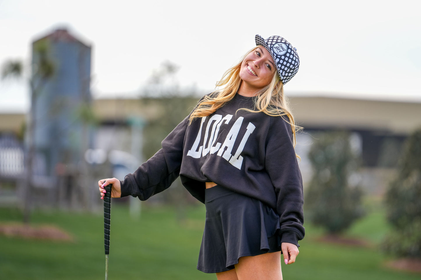 Local Girl Crescent Crew - Black