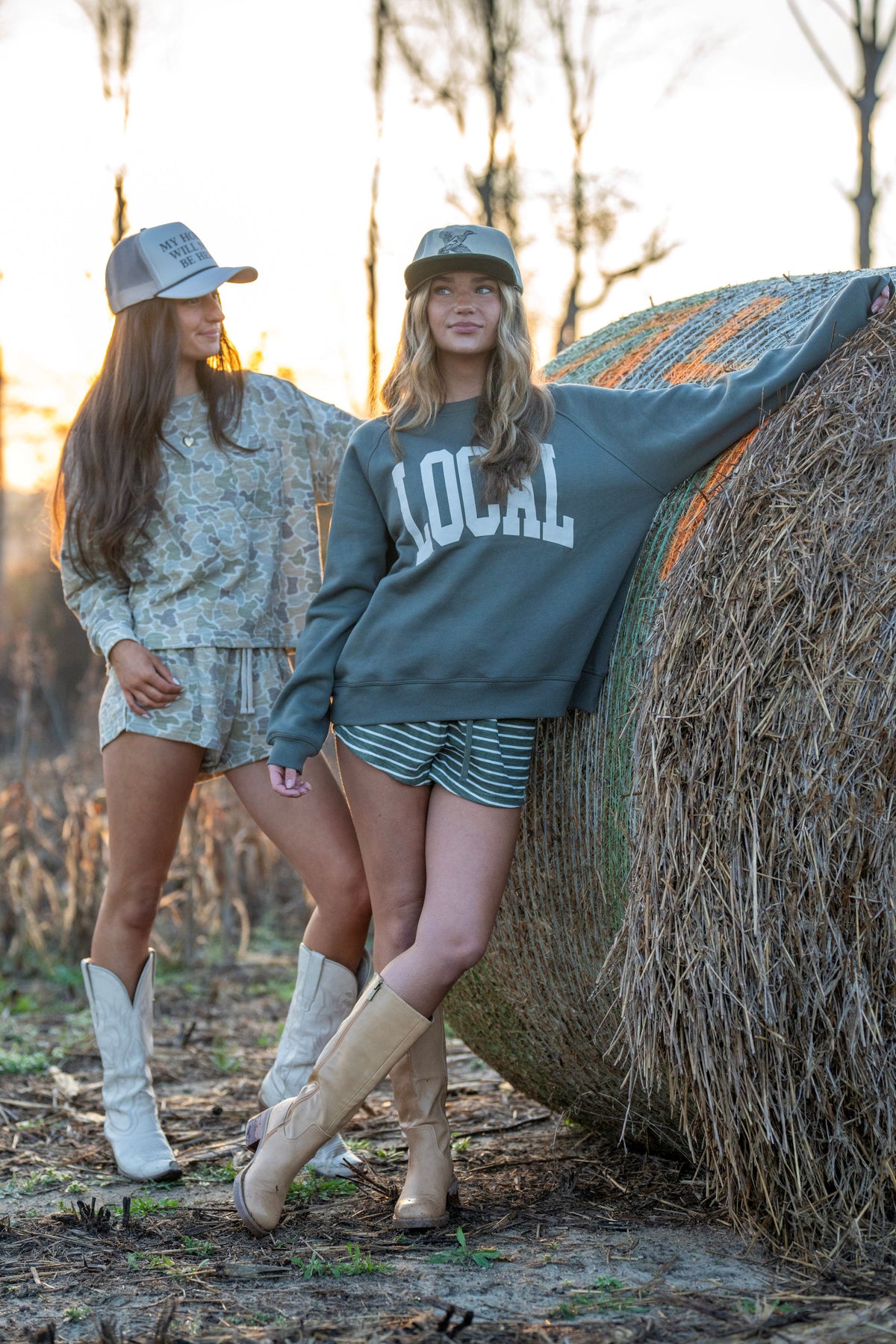 Local Girl Crescent Crew - Olive