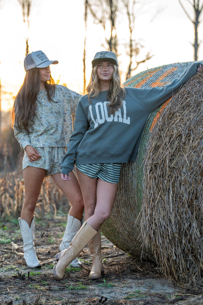 Local Girl Crescent Crew - Olive