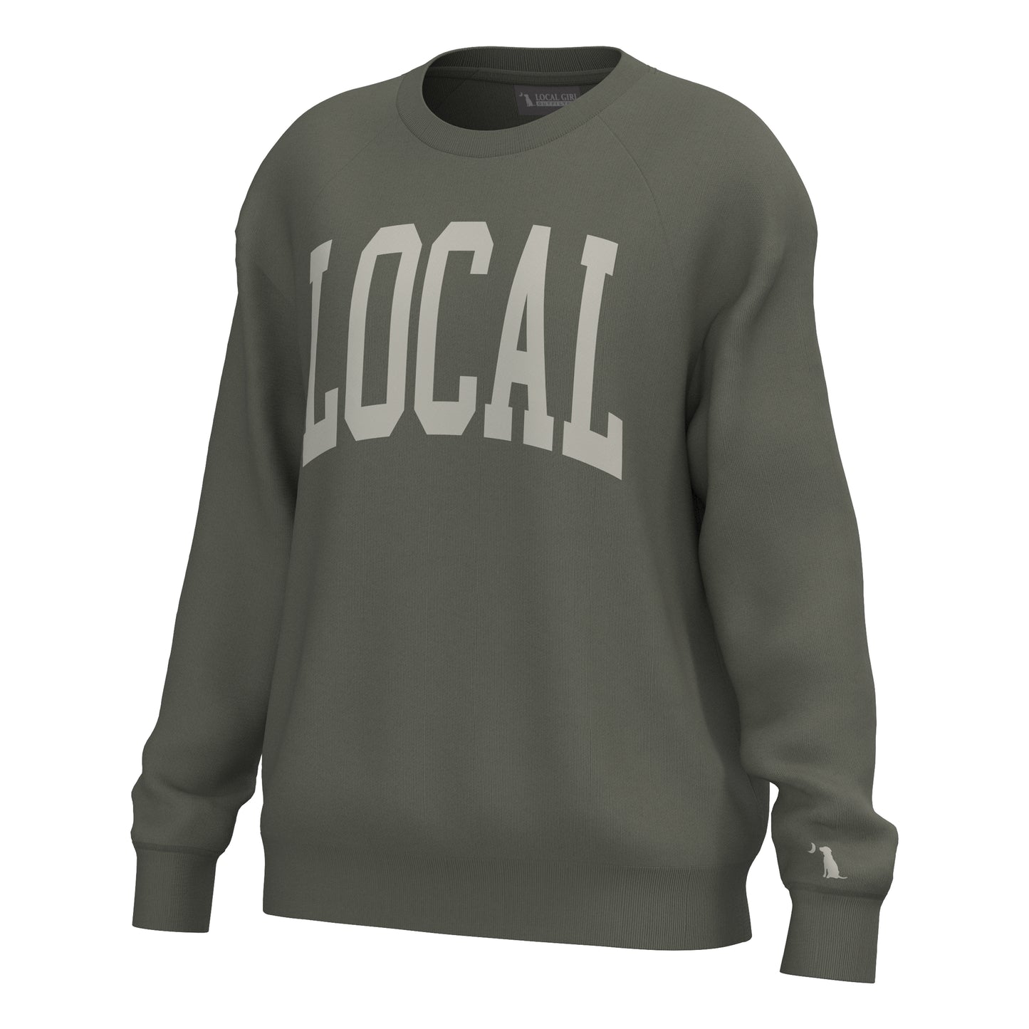 Local Girl Crescent Crew - Olive