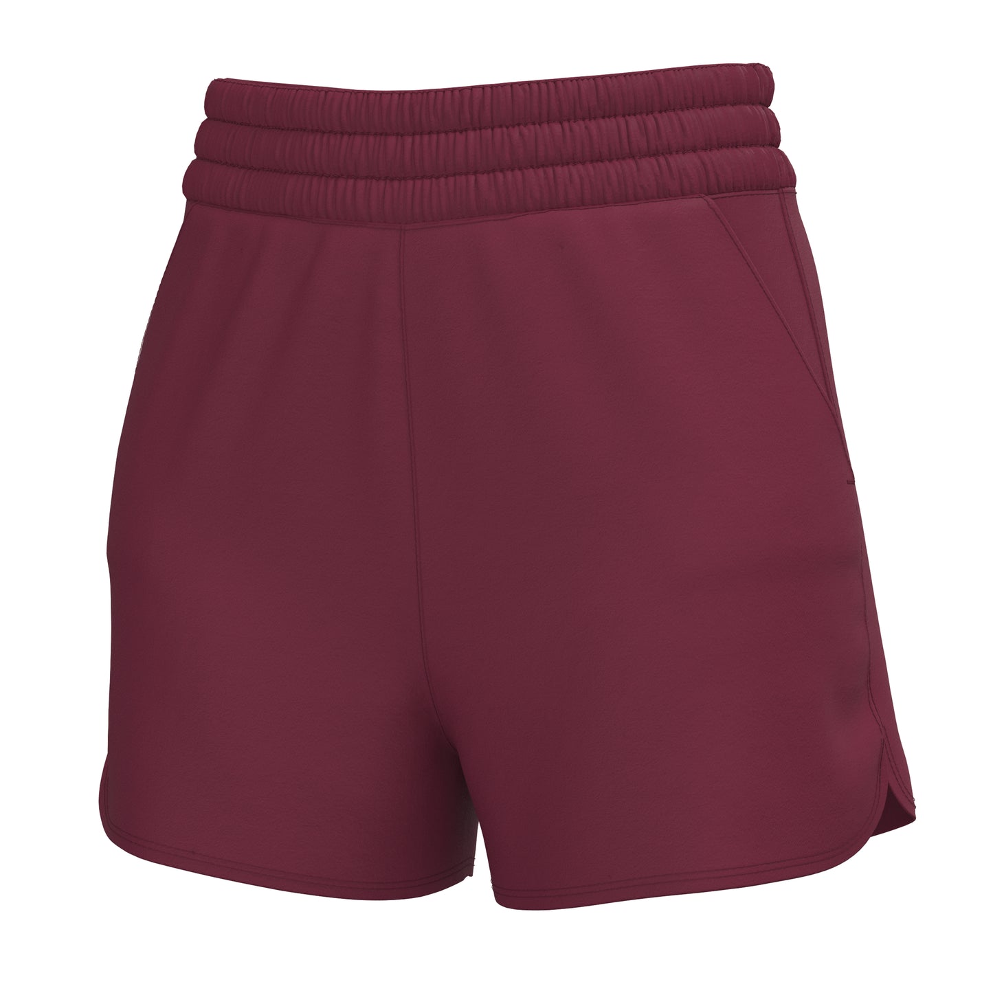 Local Girl High-Waisted Volley Shorts - Berry