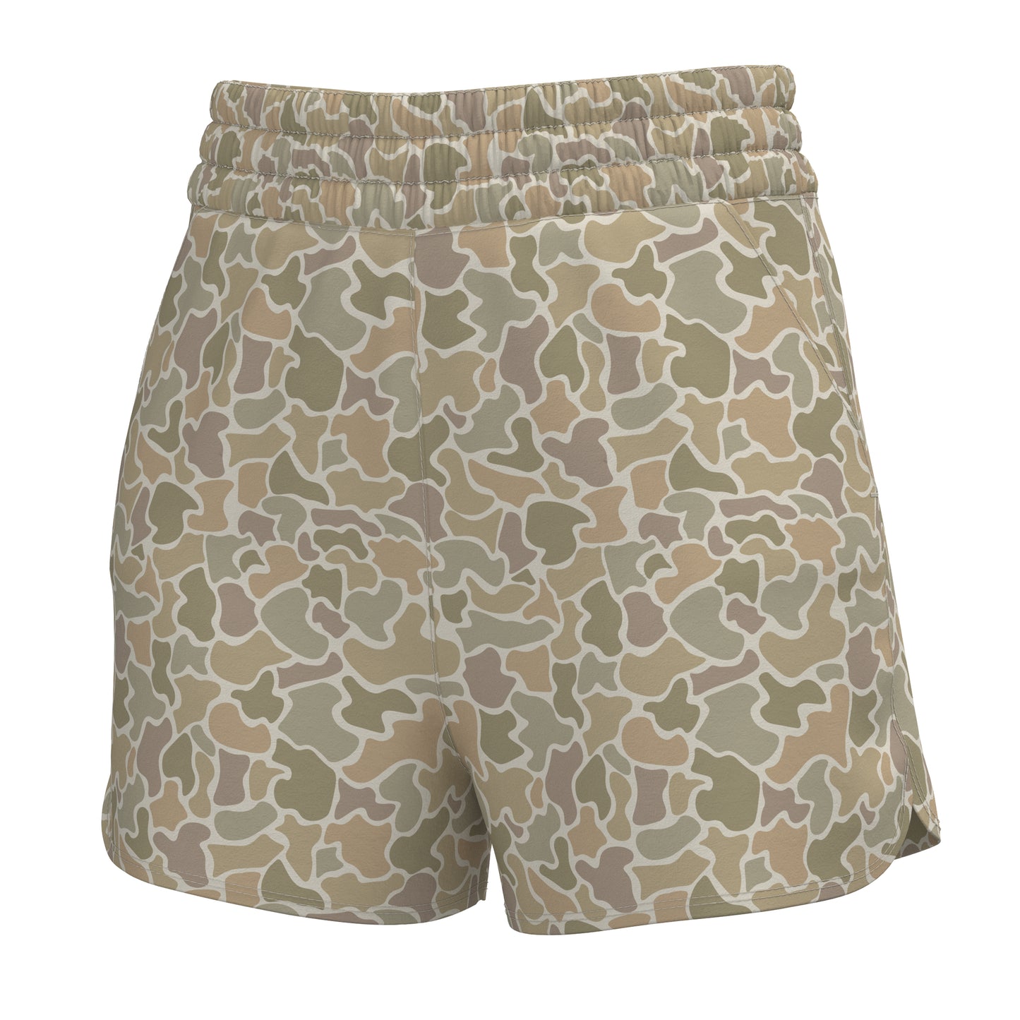 Local Girl High-Waisted Volley Shorts - Forest Camo Desert