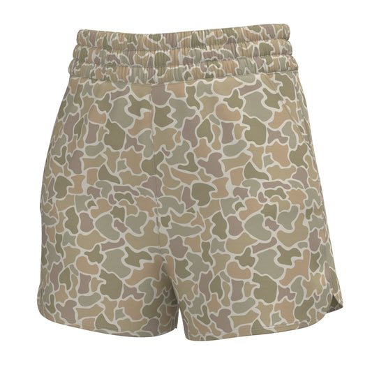 Local Girl High-Waisted Volley Shorts - Forest Camo Desert