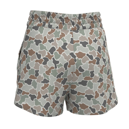 Local Girl High-Waisted Volley Shorts - Forest Camo Flora