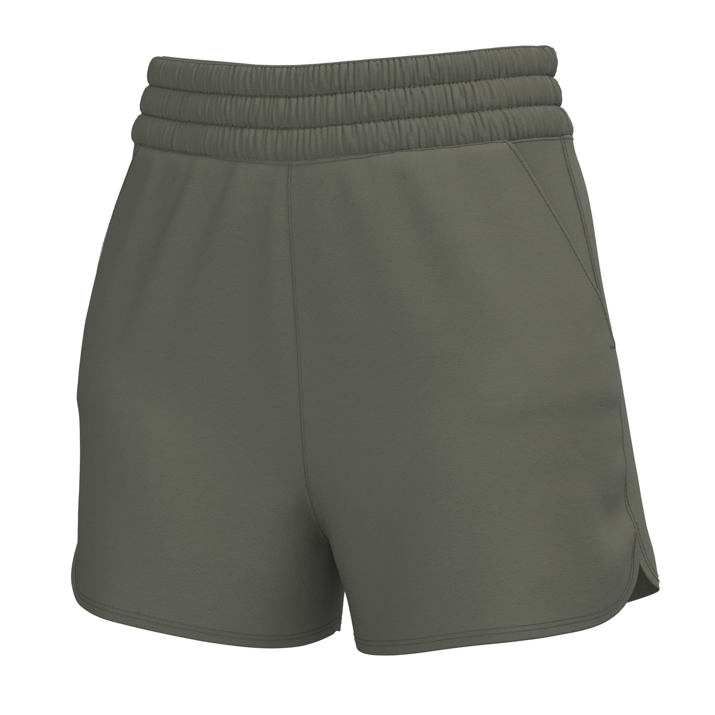 Local Girl High-Waisted Volley Shorts - Olive