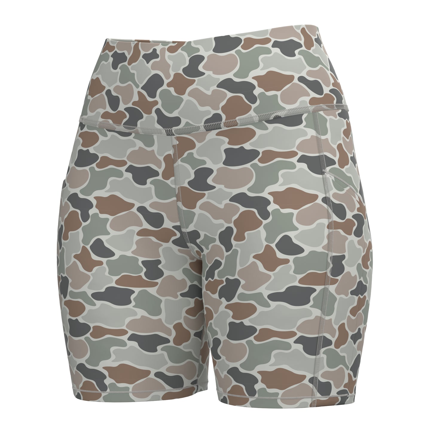 Local Girl Biker Shorts - Forest Camo Flora
