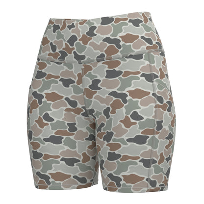 Local Girl Biker Shorts - Forest Camo Flora
