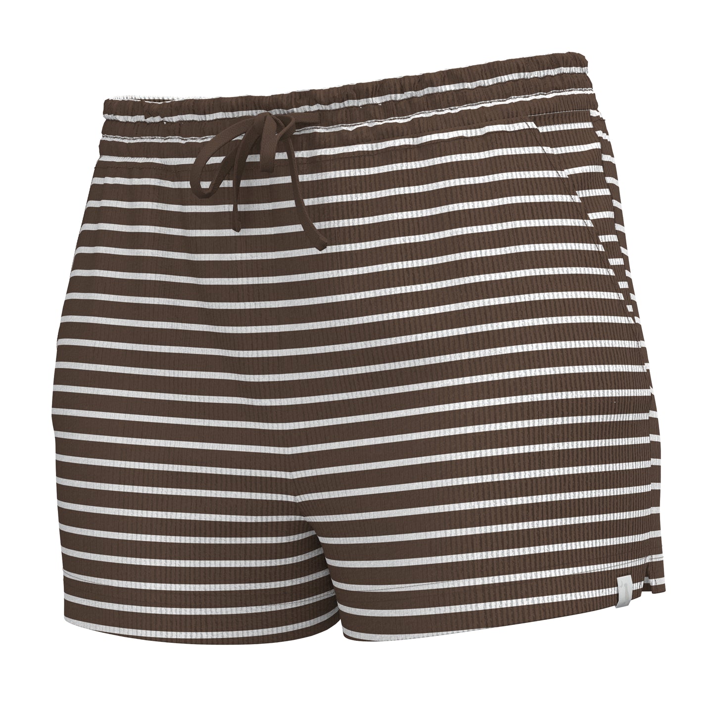 Local Girl Revive Shorts - Espresso Stripe