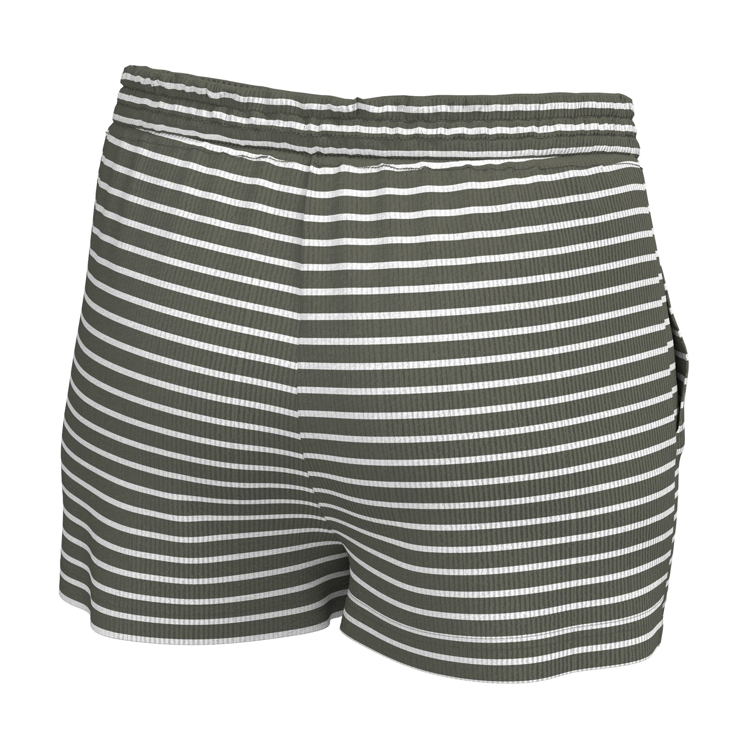 Local Girl Revive Shorts - Olive Stripe