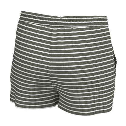 Local Girl Revive Shorts - Olive Stripe