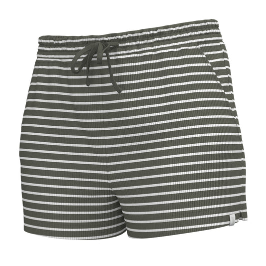 Local Girl Revive Shorts - Olive Stripe