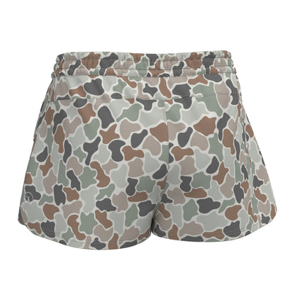 Local Girl Velvet Fleece Shorts - Forest Camo Flora