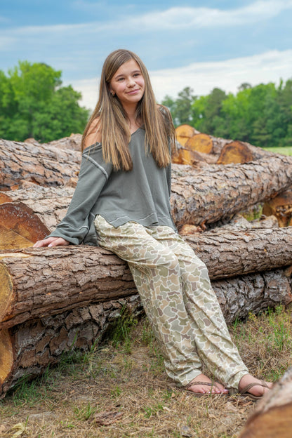 Local Girl Pajama Pants - Forest Camo Desert