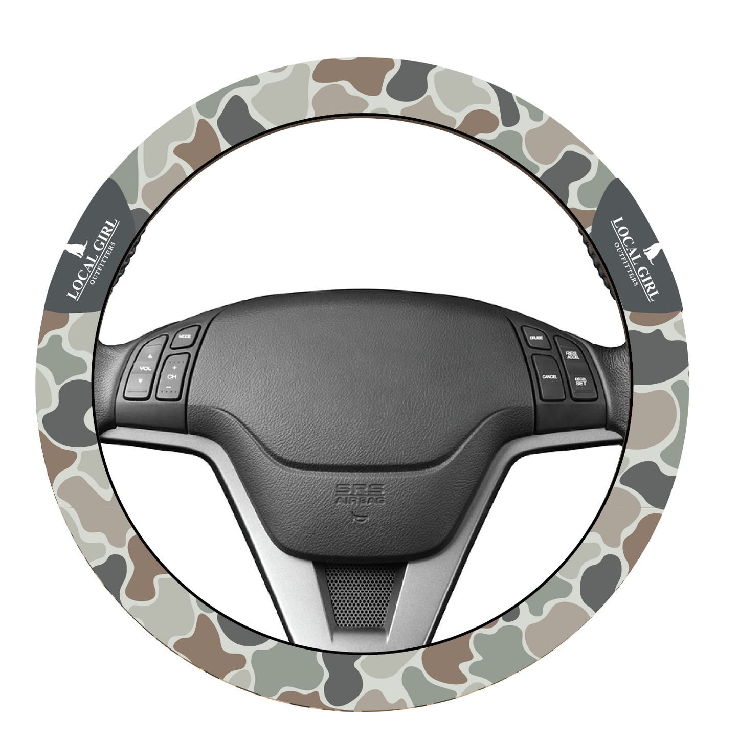 Local Girl Steering Wheel Cover - Forest Camo Flora