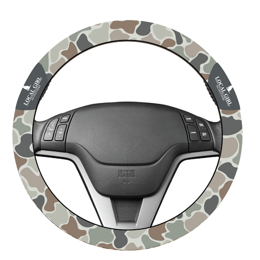 Local Girl Steering Wheel Cover - Forest Camo Flora