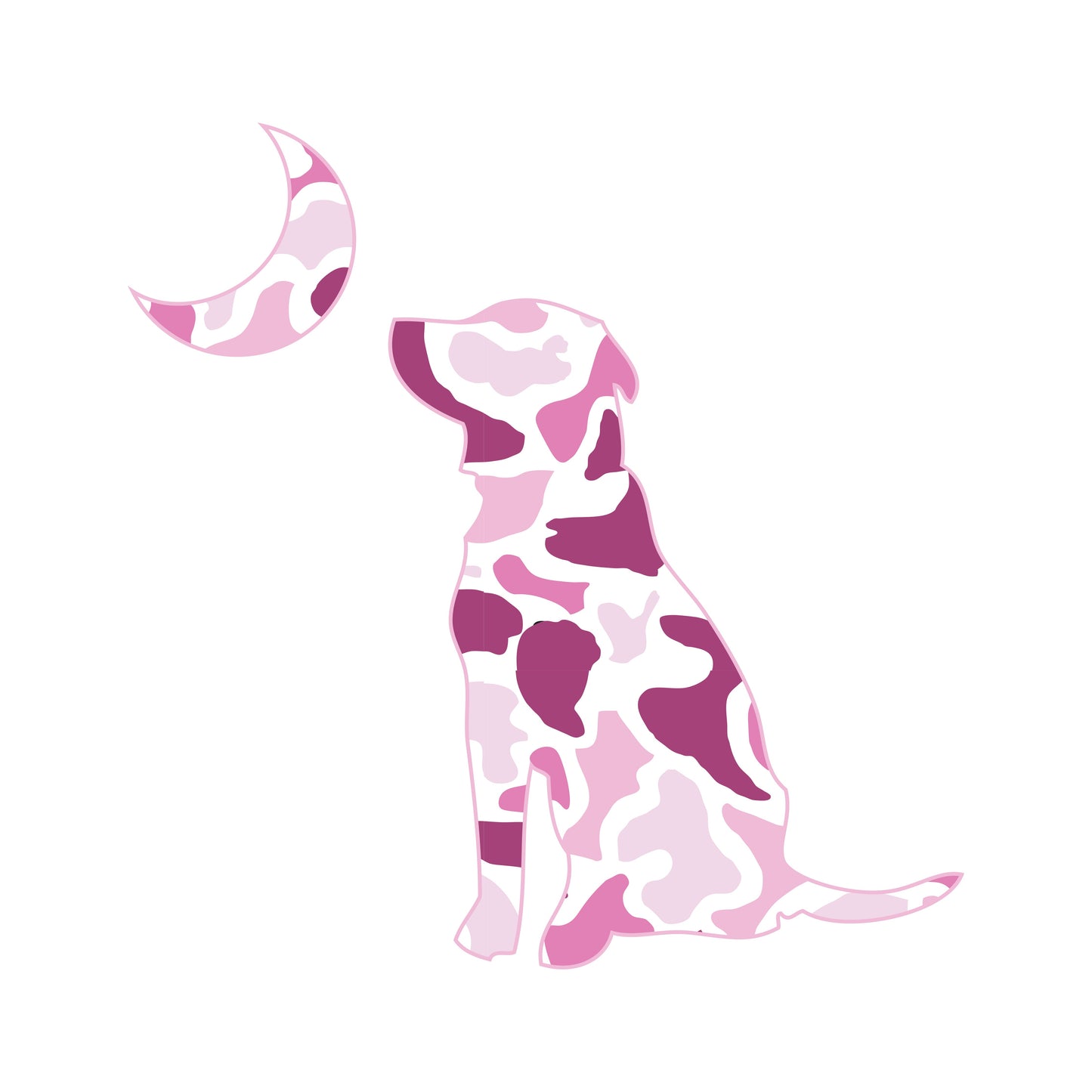LG Dog & Moon Decal