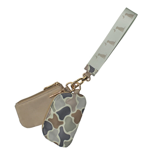 Local Girl Dual Wristlet - Forest Camo Flora