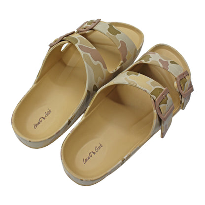 Local Girl Rubber Slides - Forest Camo Desert