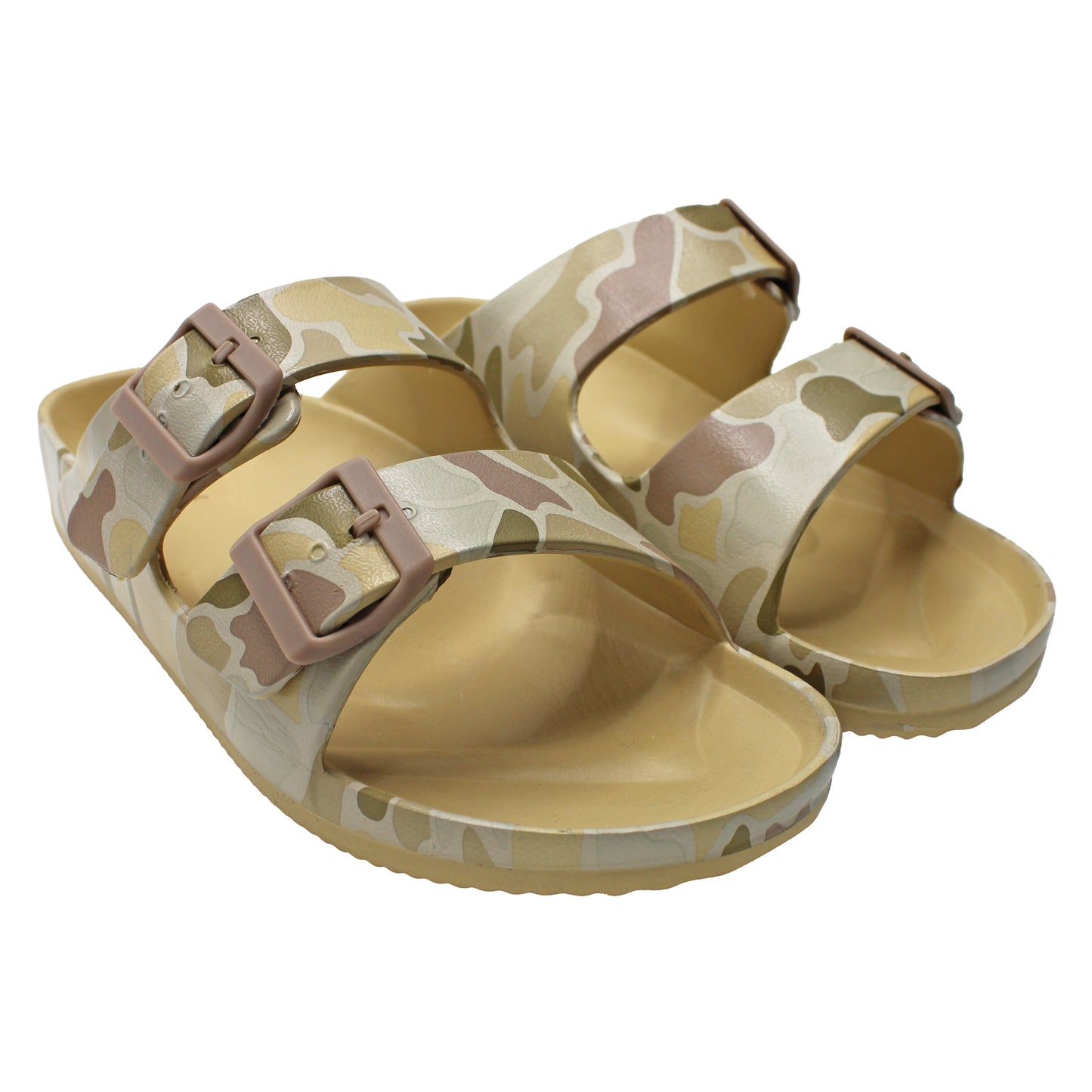 Local Girl Rubber Slides - Forest Camo Desert