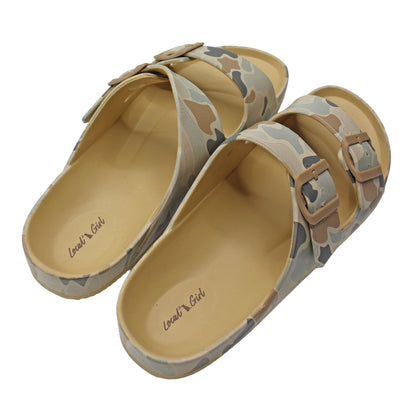 Local Girl Rubber Slides - Forest Camo Flora