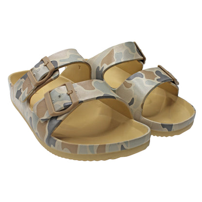 Local Girl Rubber Slides - Forest Camo Flora