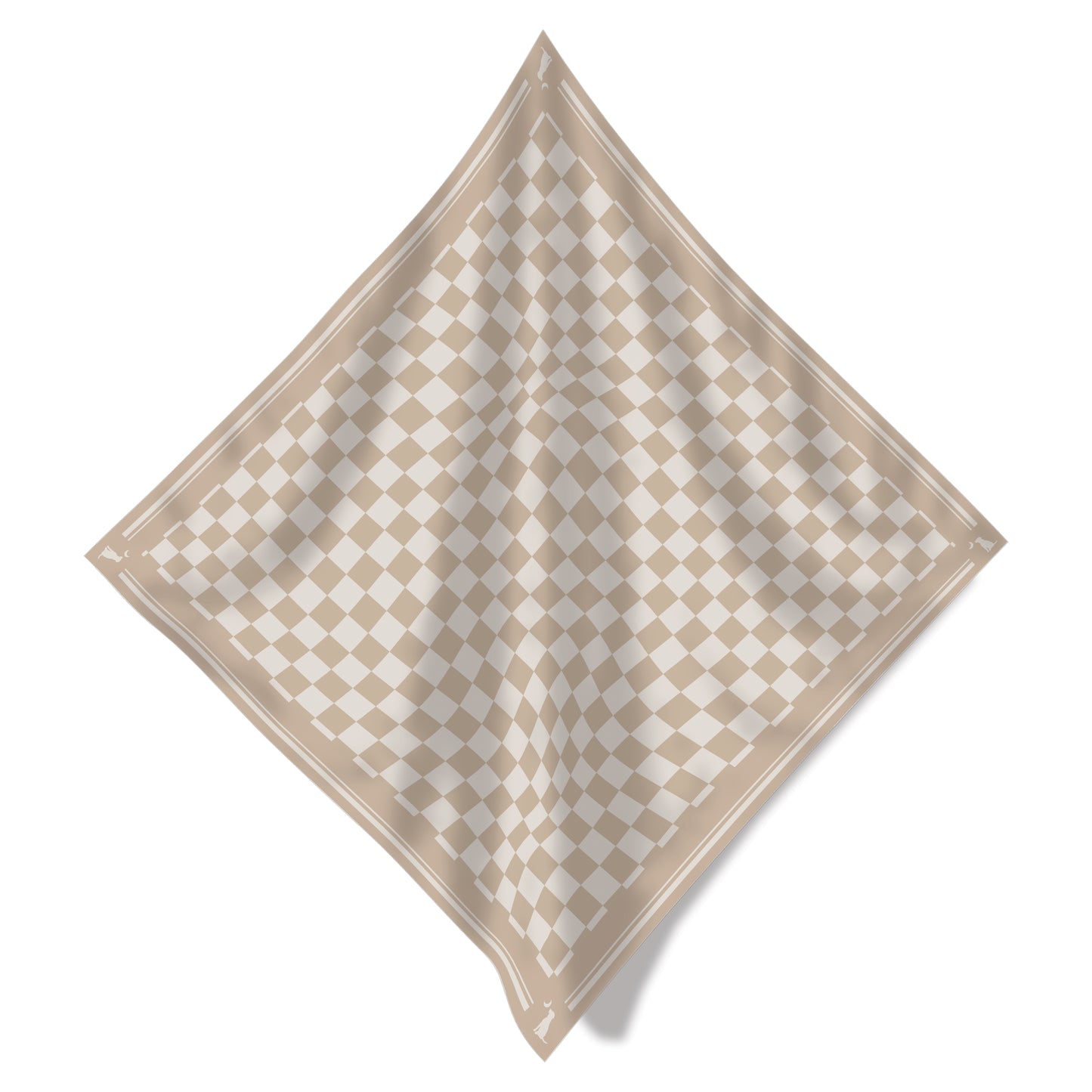 Local Girl Bandana - Khaki Checker