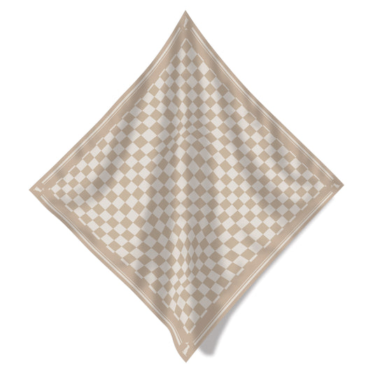 Local Girl Bandana - Khaki Checker