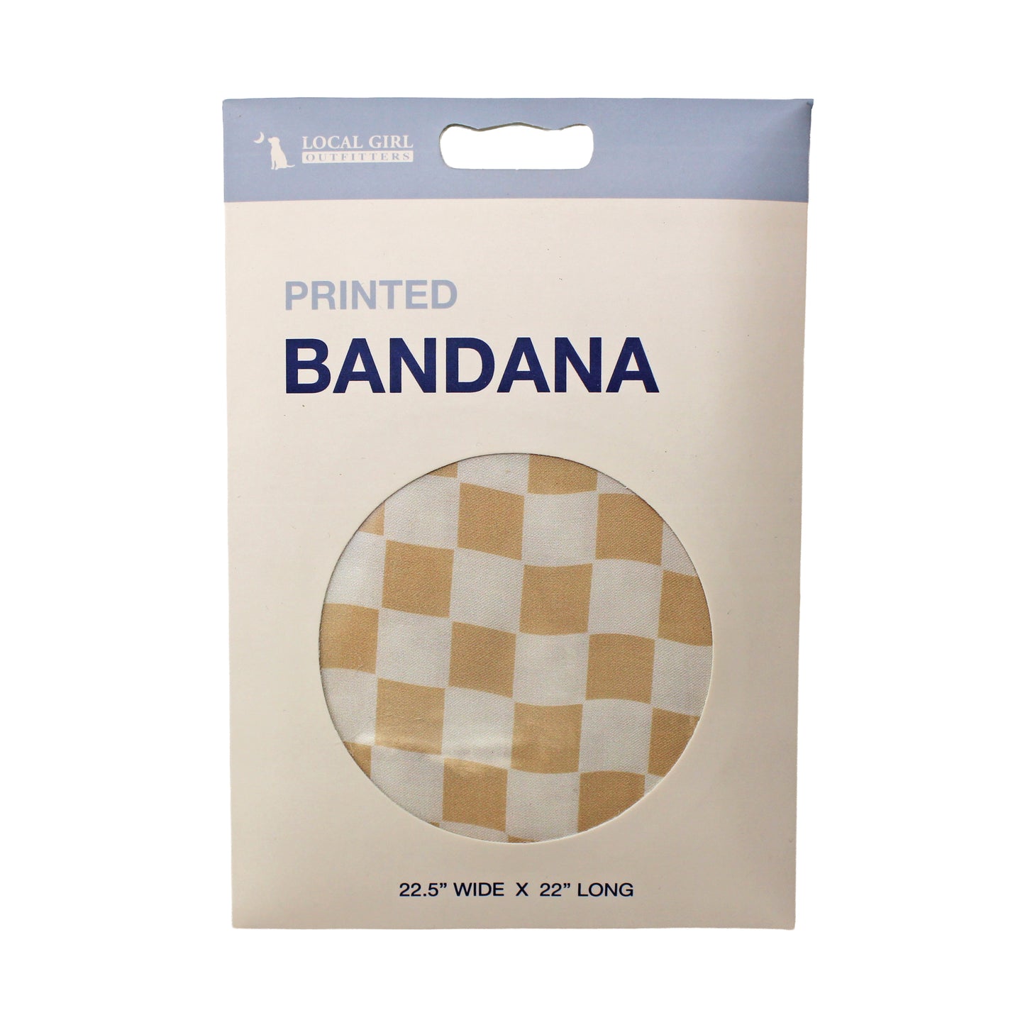 Local Girl Bandana - Khaki Checker