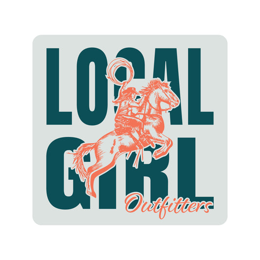 Local Girl Giddy Up Decal - Silver